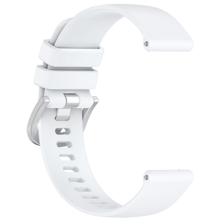 Pasek silikonowy do smartwatcha, Bizon Strap Watch Silicone Pro T, Quick Release 20 mm, biały