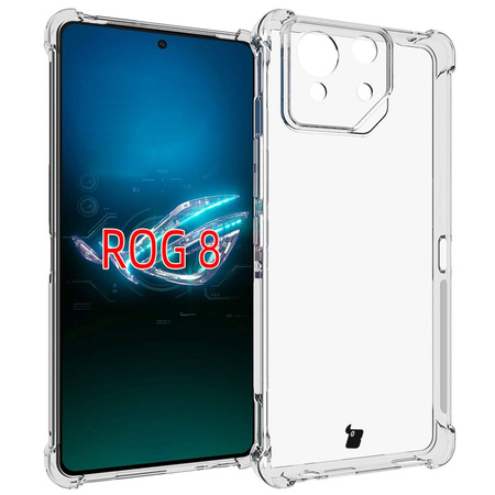 Etui + 2x folia Bizon Case Clear Pack do Asus ROG Phone 8, przezroczyste