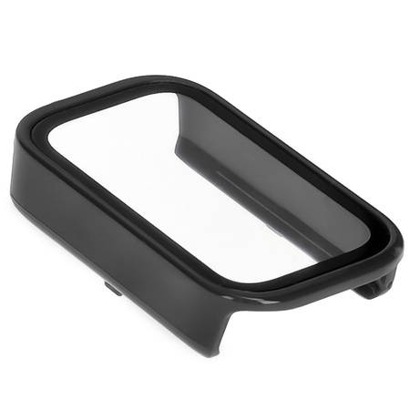 Etui ze szkłem do zegarka Bizon Case+Glass Watch do Xiaomi Smart Band 9 Active / Redmi Band 3, czarne