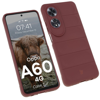 Pancerne etui Bizon Case Tur do Oppo A60 4G, burgundowe