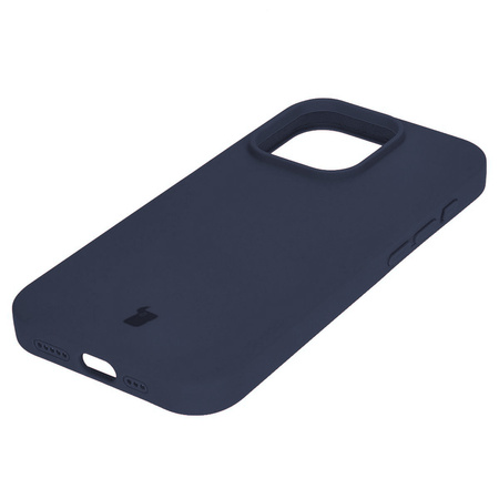 Silikonowe etui Bizon Soft Case do iPhone 15 Pro, ciemnoniebieskie