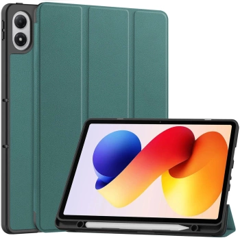 Etui z klapką Bizon Case Tab Lizard do Xiaomi Redmi Pad 2 Pro, ciemnozielone