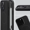 Silikonowe etui z pierścieniem magnetycznym Bizon Soft Case Magnetic do iPhone 15 Pro Max, czarne