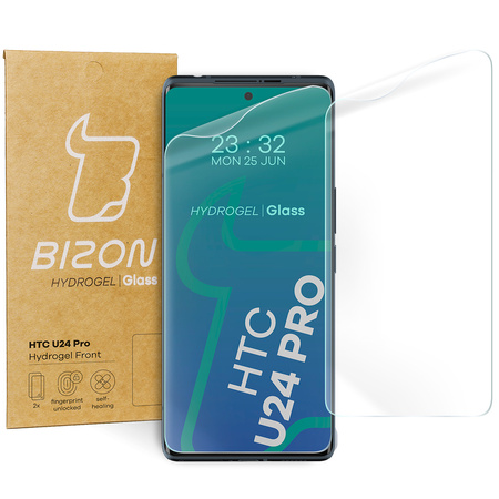 Folia hydrożelowa na ekran Bizon Glass Hydrogel Front do HTC U24 Pro, 2 sztuki