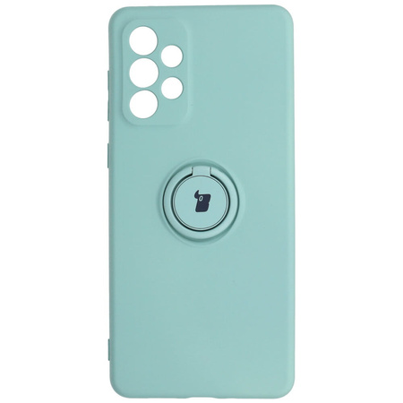 Etui Bizon Case Silicone Ring do Galaxy A73 5G, turkusowe