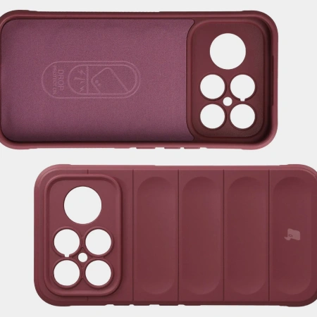 Pancerne etui Bizon Case Tur do Xiaomi POCO F8 Ultra, burgundowe