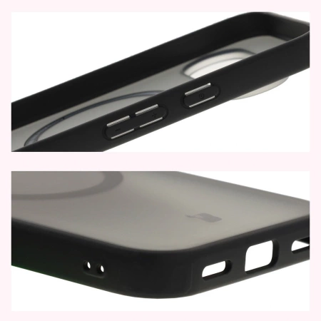 Etui z pierścieniem magnetycznym Bizon Case MatteO do Pixel 10 / 10 Pro, przydymione-czarne