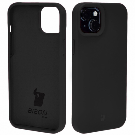 Silikonowe etui Bizon Soft Case do iPhone 15 Plus, czarne