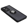 Etui z uchwytem na palec Bizon Case Hybrid Ring do Xiaomi Redmi Note 12 Pro+ 5G, przydymione z czarną ramką