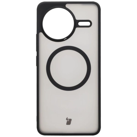 Etui z pierścieniem magnetycznym Bizon Case MatteO do Xiaomi Poco F7 Ultra, przydymione-czarne