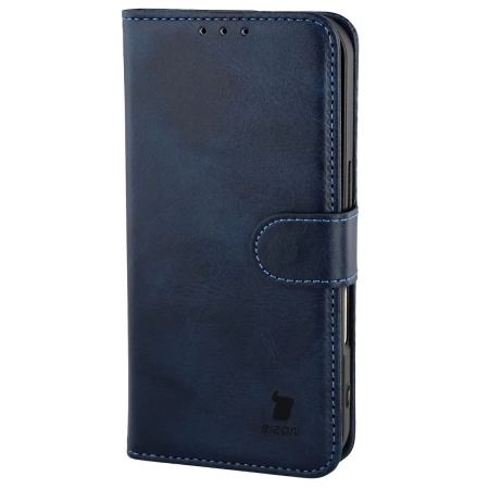 Etui z klapką Bizon Case Pocket do iPhone 17, granatowe