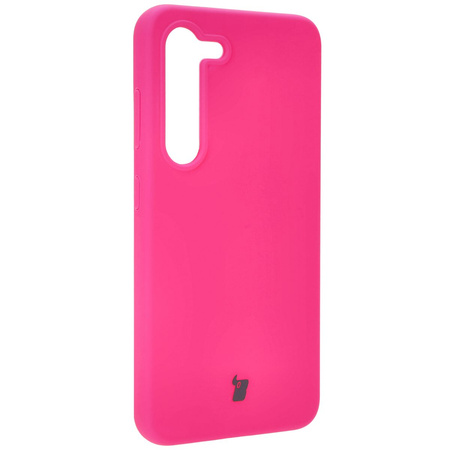 Silikonowe etui Bizon Soft Case do Galaxy S23, neonowo-różowe