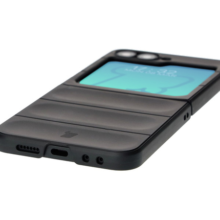 Pancerne etui Bizon Case Tur do Galaxy Z Flip6, czarne