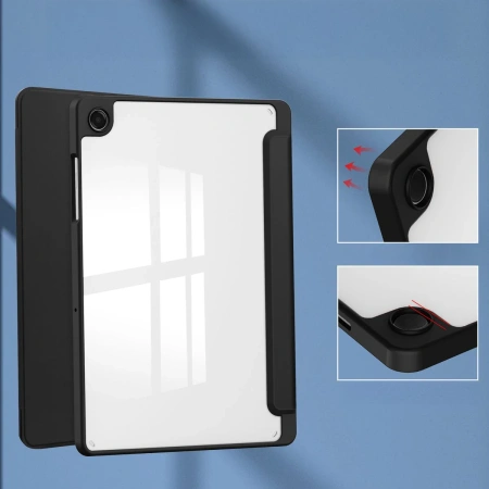 Etui z klapką Bizon Case Tab Clear Matt do Galaxy Tab A11 Plus / A9 Plus, czarne