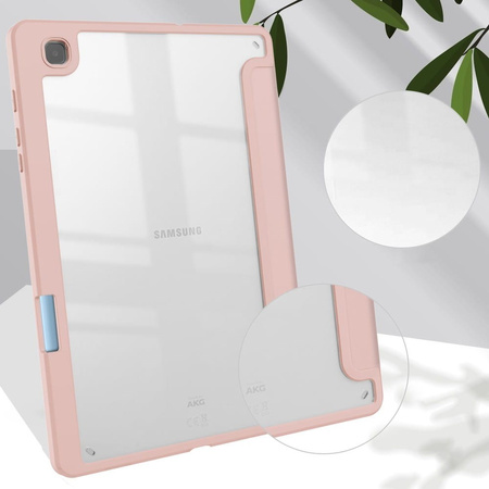 Etui Bizon Case Tab Clear Matt do Samsung Galaxy Tab S6 Lite 2024/2022/2020, różowozłote