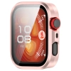 Etui ze szkłem do zegarka Bizon Case+Glass Watch do Huawei Watch Fit 4 Pro, satynowo różowe