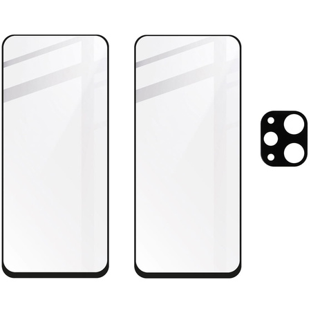 2x Szkło + szybka na aparat BIZON Edge 2 Pack do Xiaomi Redmi 12