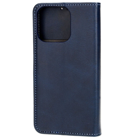 Etui z klapką Bizon Case Pocket Pro do iPhone 15 Pro, granatowe