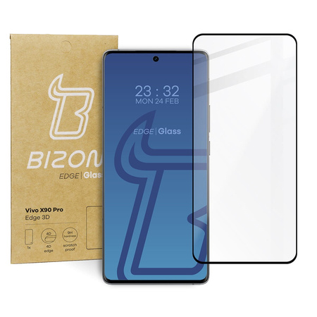 Szkło hartowane BIZON Glass Edge 3D do Vivo X90 Pro