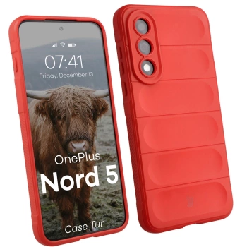 Pancerne etui Bizon Case Tur do OnePlus Nord 5, czerwone