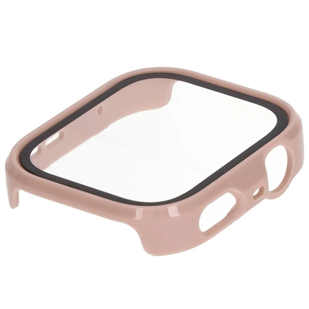 Etui ze szkłem do zegarka Bizon Case+Glass Watch do Huawei Watch Fit 4 Pro, różowe