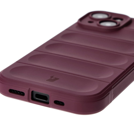Pancerne etui Bizon Case Tur do iPhone 15, burgundowe