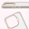 Etui Bizon Case Angelo do Xiaomi 15T Pro, półprzezroczyste z beżową ramką