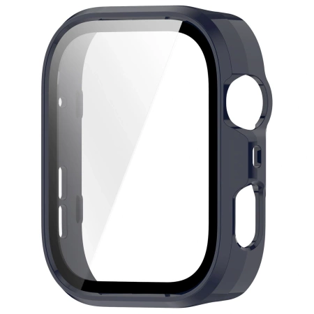 Etui ze szkłem do zegarka Bizon Case+Glass Watch do Huawei Watch Fit 4 Pro, niebieskie