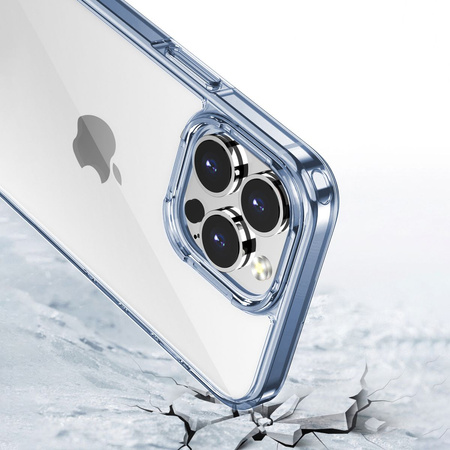 Etui Bizon Case Halo do iPhone 15 Pro, przezroczysto-niebieskie