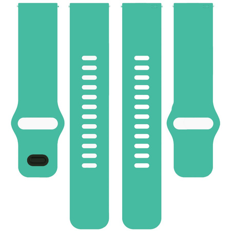 Pasek silikonowy do smartwatcha, Bizon Strap Watch Silicone Pro H, Quick Release 22 mm, miętowy