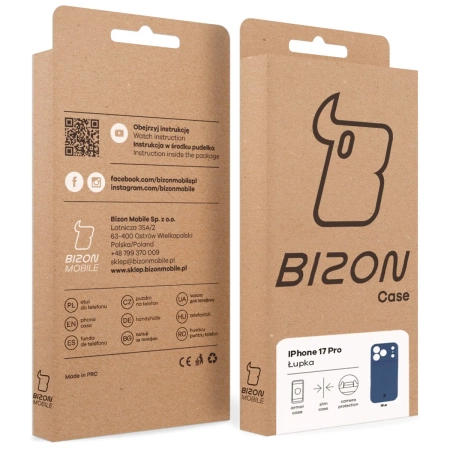 Etui Bizon Case Łupka do iPhone 17 Pro, niebieskie