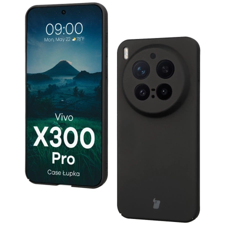 Etui Bizon Case Łupka do Vivo X300 Pro, czarne