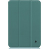 Etui Bizon Case Tab Croc do Apple iPad Mini (A17 Pro) 2024 / iPad Mini 6 2021, ciemnozielone