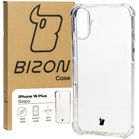 Elastyczne etui Bizon Case Salpa do iPhone 16 Plus przezroczyste