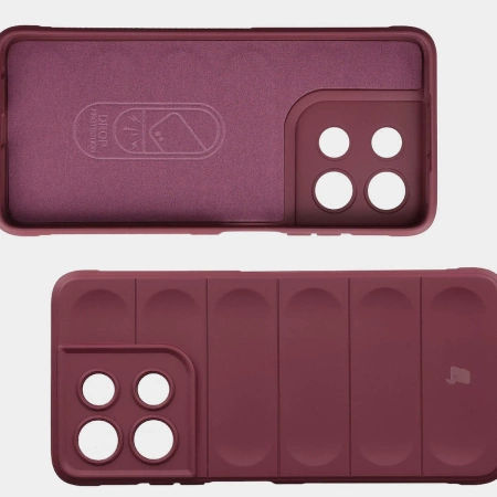 Pancerne etui Bizon Case Tur do Motorola Moto G56 5G, burgundowe