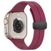 Silikonowy pasek Bizon Strap Watch Silicone L do Apple Watch 44/45/46/49 mm, burgundowy