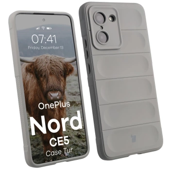 Pancerne etui Bizon Case Tur do OnePlus Nord CE5 5G, jasnoszare