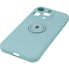 Etui Bizon Case Silicone Ring Sq do iPhone 14 Pro, turkusowe