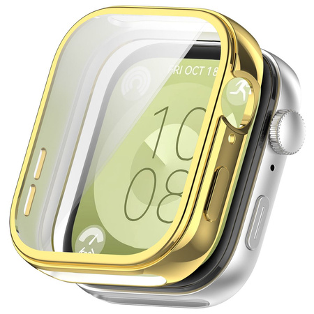 Etui Bizon Case Watch Felipe do Huawei Watch Fit 3, złote