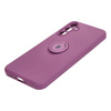 Etui Bizon Case Silicone Ring Sq do Galaxy A34 5G, ciemnofioletowe