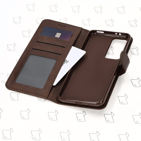 Etui Bizon Case Wallet do Xiaomi 12T/12T Pro, ciemnobrązowe