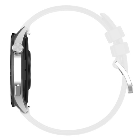Pasek silikonowy do smartwatcha, Bizon Strap Watch Silicone Pro T, Quick Release 22 mm, biały
