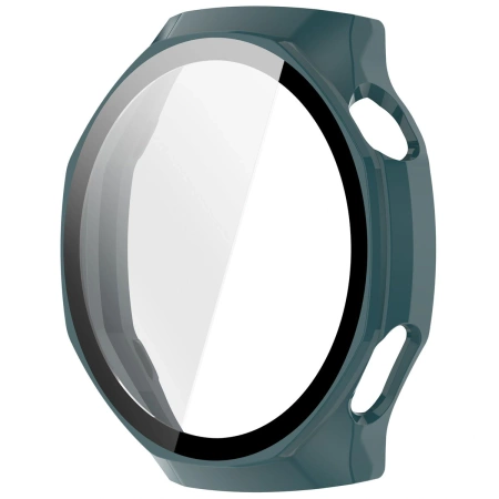 Etui ze szkłem do zegarka Bizon Case+Glass Watch do Huawei Watch GT6 Pro 46 mm, zielone