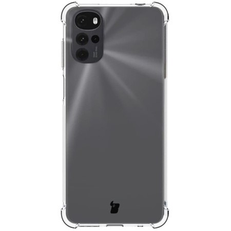Etui + 2x szkło + obiektyw Bizon Case Clear Pack do Moto G22, przezroczyste