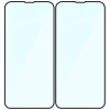 Szkło hartowane Bizon Glass Edge Duo do iPhone 13 / 13 Pro, czarna ramka, 2 sztuki