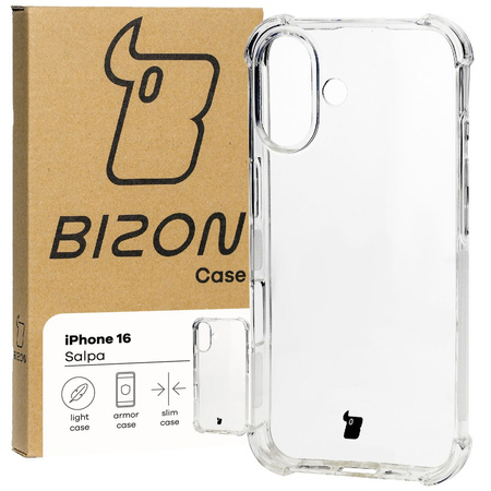 Elastyczne etui Bizon Case Salpa do iPhone 16, przezroczyste