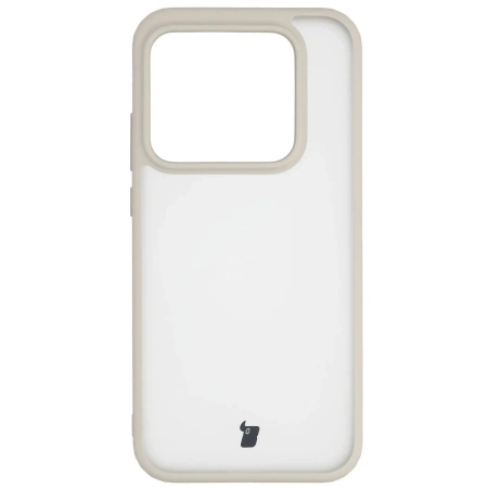 Etui Bizon Case Angelo do Realme GT 8 Pro, półprzezroczyste z beżową ramką