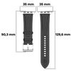 Skórzany pasek Bizon Strap Watch Casual do Apple Watch 44/45/46/49 mm, czarny
