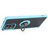 Etui z uchwytem na palec Bizon Case Hybrid Ring do Motorola Edge 40 Pro, przydymione z jasnoniebieską ramką
