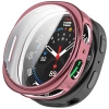 Etui z osłoną ekranu Bizon Case Watch Felipe do Galaxy Watch 8 40 mm, różowe